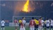 Belgrado derbyje – futbolo sirgalių užkurti „Joninių“ laužai