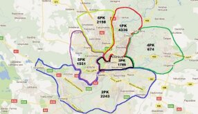 Apytikslis Vilniaus policijos komisariatų prižiūrimos teritorijos žemėlapis ir registruotų nusikaltimų skaičius (2011 m. sausio–rugsėjo mėnesiais). / VAVPK inf. / DELFI.lt iliustr.