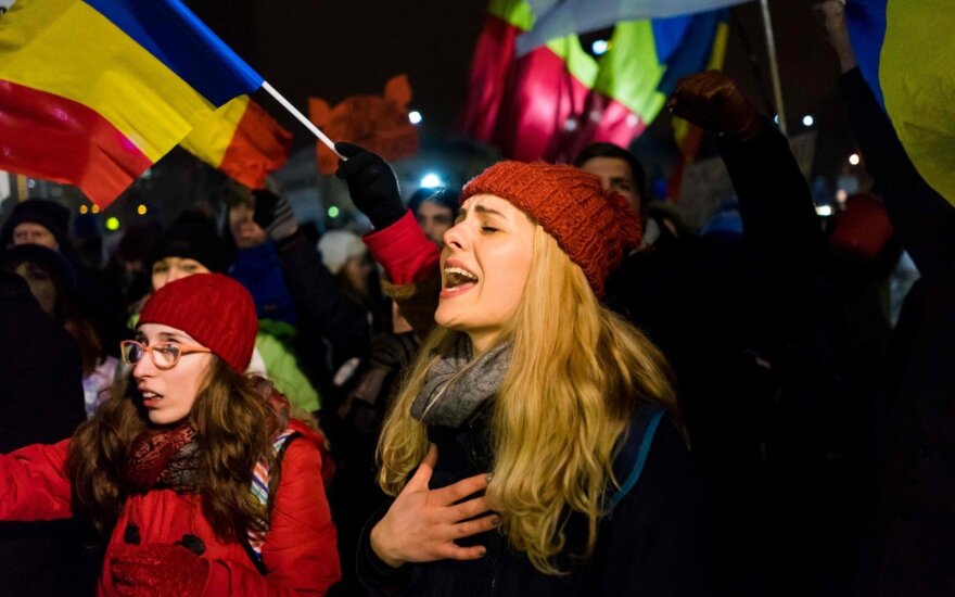 Protestas Rumunijos sostinėje Bukarešte