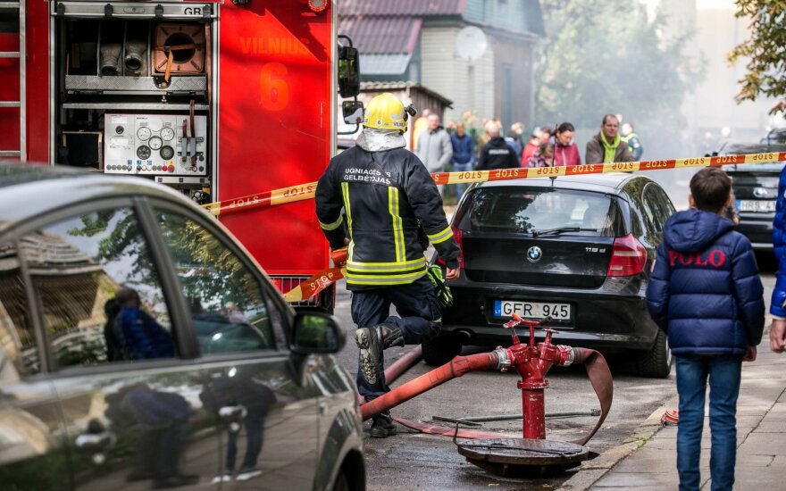В Вильнюсе во время пожара погиб человек