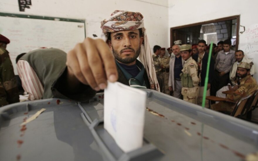 Jemeniečiai balsuoja prezidento rinkimuose