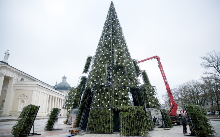 Появились первые контуры главной елки Литвы: какой она будет в этом году