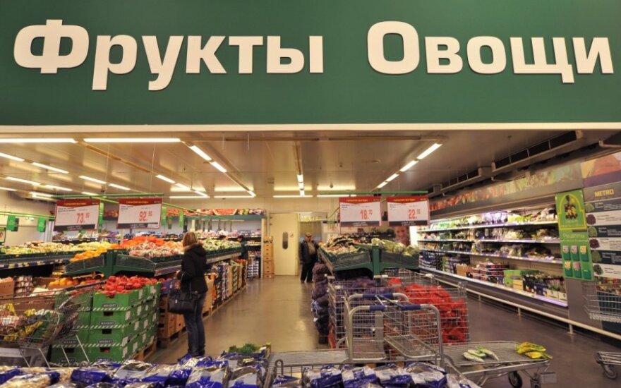 Daržovės Rusijos parduotuvėje