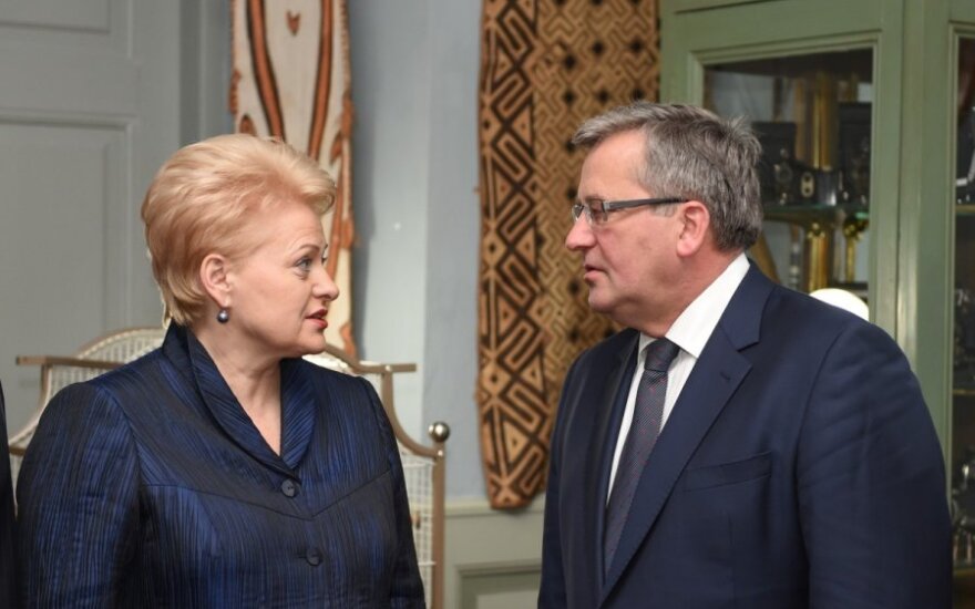 Dalia Grybauskaitė and Bronislaw Komorowski