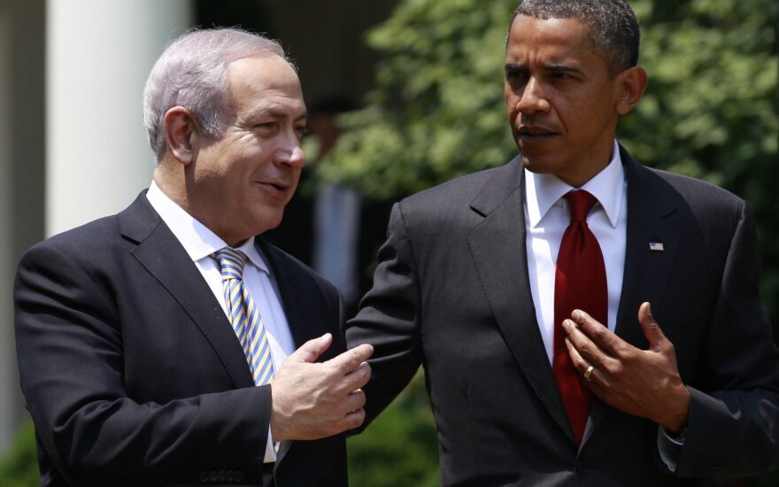  Benjaminas Netanyahu ir Barackas Obama
