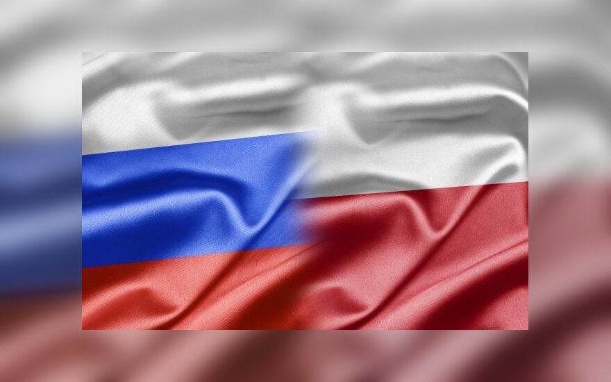 Flagi Polski i Rosji
