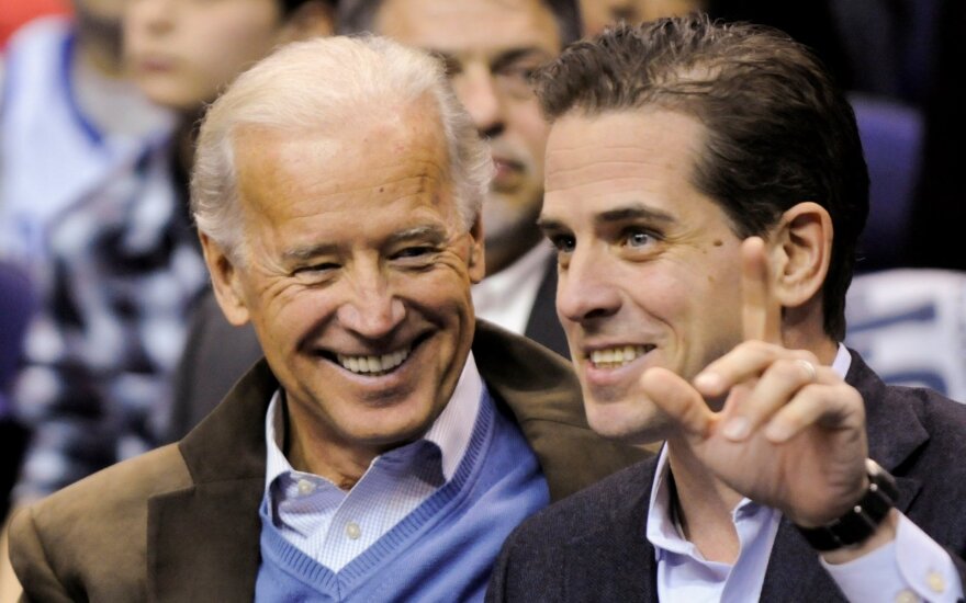 Joe Biden ir jo sūnus Hunter Biden 