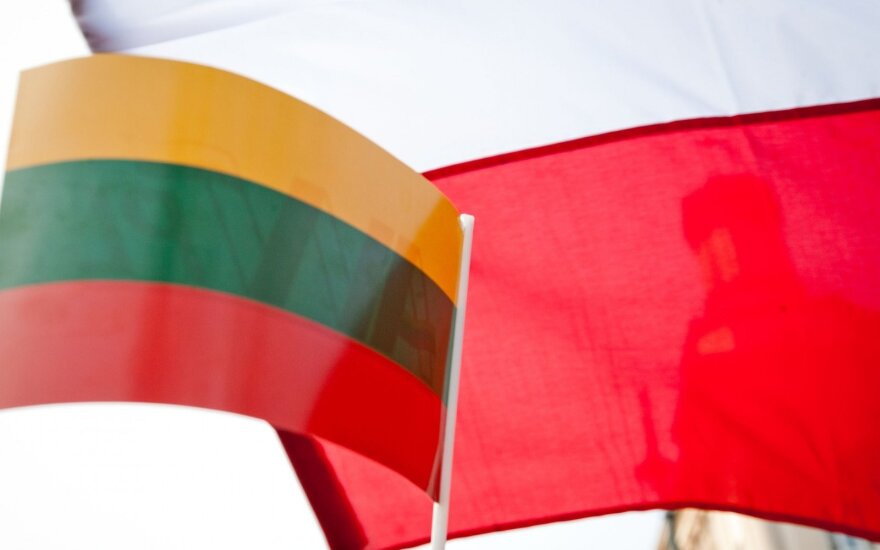 Lithuanian and Polish flags