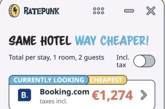 „RatePunk“ viešbučio kainų palyginimas