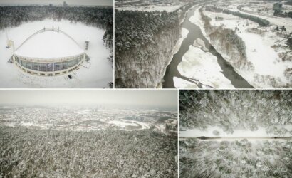 Kerinti žiema: gražiausia Vilniaus vieta iš paukščio skrydžio