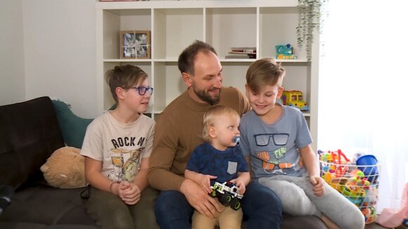 Evaldas Venskutonis with his family