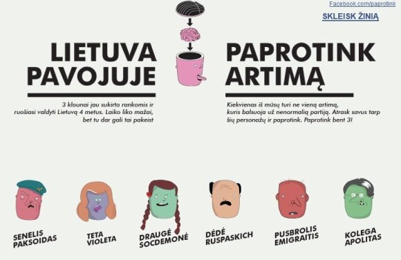 Internete – raginimai „neleisti babytei balsuoti“ ir priešintis „senelio Paksoido“ valiai