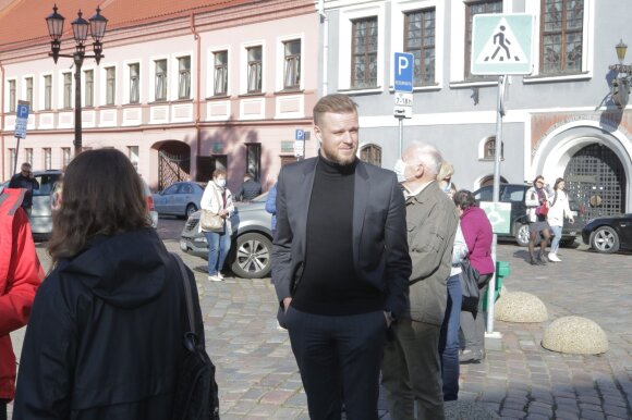 Kaune išankstinio balsavimo eilėje laukia G. Landsbergis