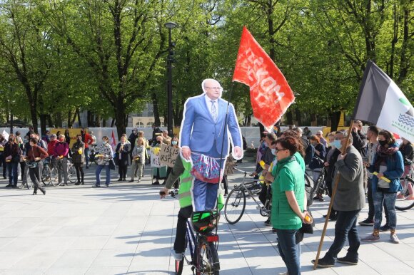 A community protest against Mayor V. Matijošaitis took place in Kaunas