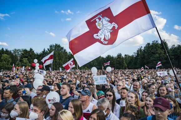 Demonstration in support of Svetlana Tichanovskaya in Minsk