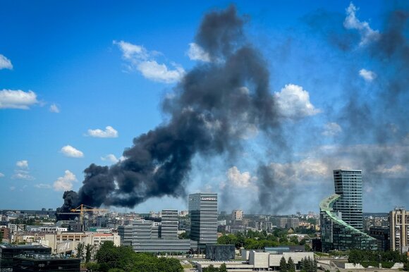 Fire in Vilnius