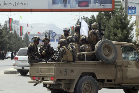 Parade of the Taliban - US military equipment