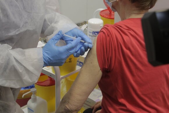 A vaccination center has started operating at Kaunas Ice Palace