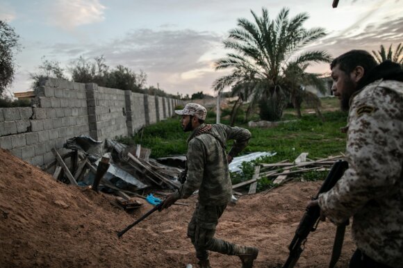 Libyan government fighters recognized by the UN