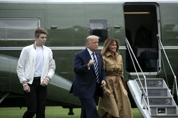 Donald Trump, Melania Trump and their son Barron Trump