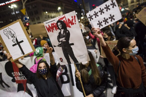 Protests in Poland against the ban on abortion