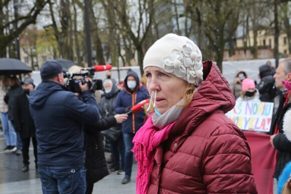 Kaune vyko protesto akcija prieš profilaktinį mokinių testavimą