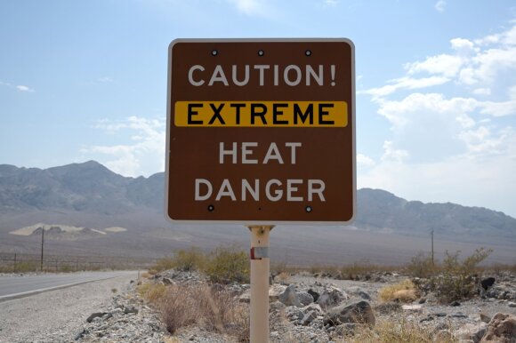 Death Valley in California is a place where the air temperature reaches record levels.