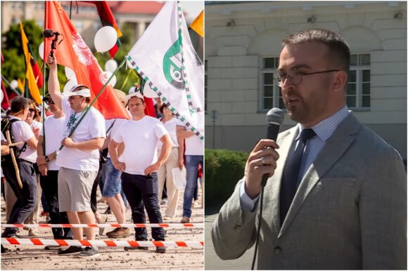 Povilas Mačiulis, an advisor to President Gitanas Nausėda, addressed the participants of the march on Thursday. 