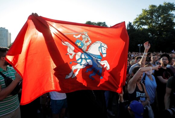 Demonstration in support of Svetlana Tichanovskaya in Minsk