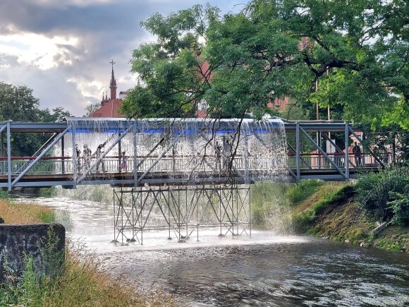 The bridge in the Bernardino Garden became an exceptional installation.