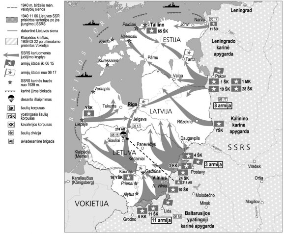 Occupation of the Baltic States. 1940 June