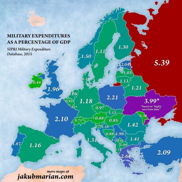 Wydatki wojskowe (PKB). Foto: jakubmarian.com