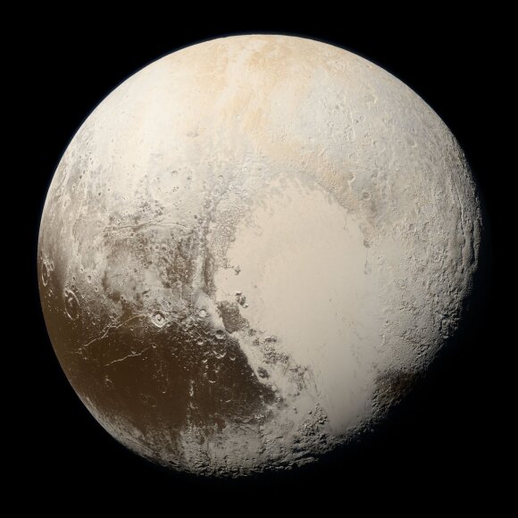 Pluto.  Photo by NASA / ESA / Hubble / New Horizons