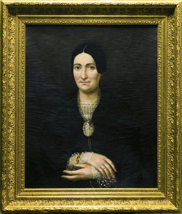 Napoleon Mykolas Julius Ylakavičius.  Portrait of an Unknown Noble Woman (mid-19th century)