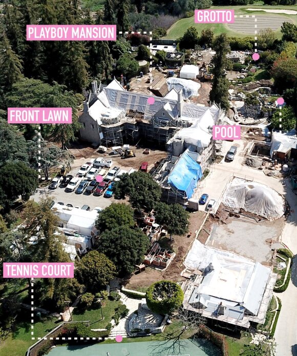 Hugh Hefner mansion schematic