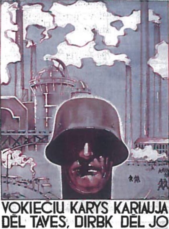 A propaganda poster from the Nazi occupation