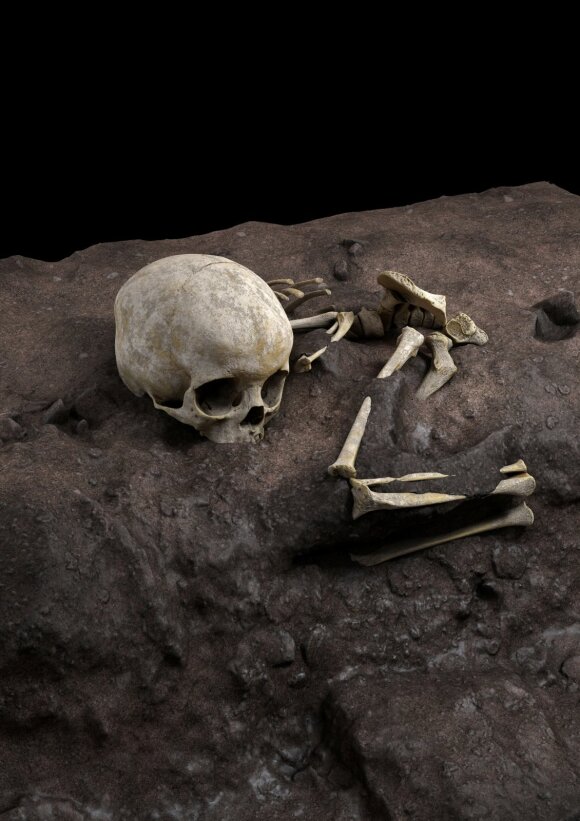 The remains of a child have been found in the oldest grave