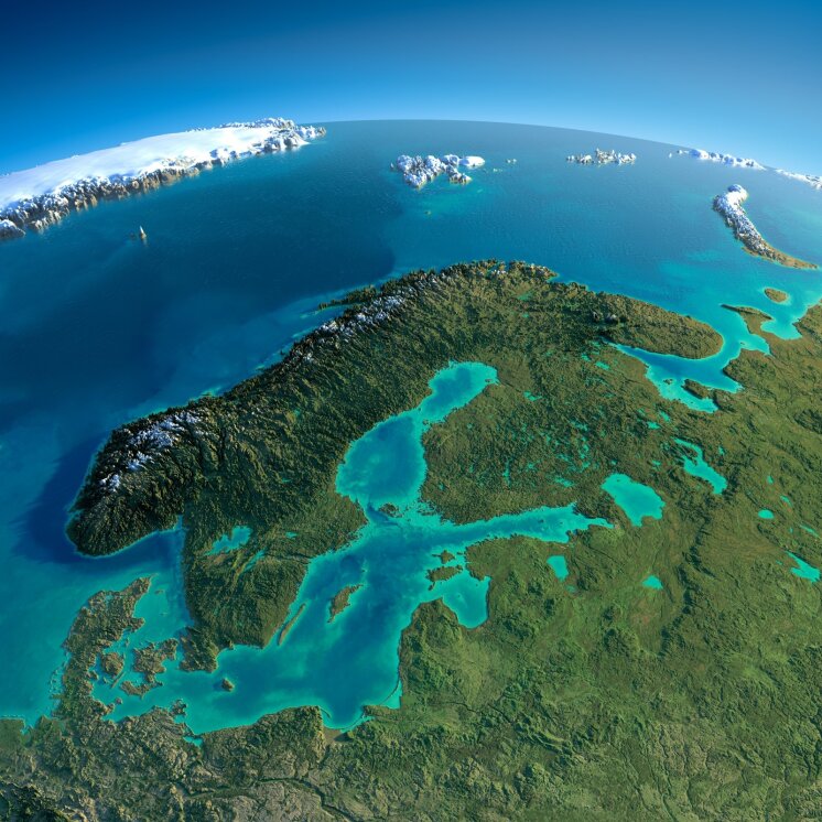 Baltijos jūros vaizdas, pateiktas NASA