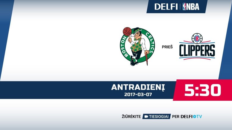 Nba Cempionato Rungtynės Boston Celtics Los Angeles Clippers Delfi Tv