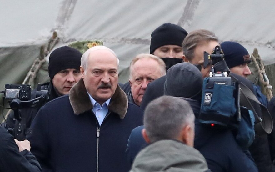 Aliaksandras Lukašenka atvyko į Lenkijos ir Baltarusijos pasienį