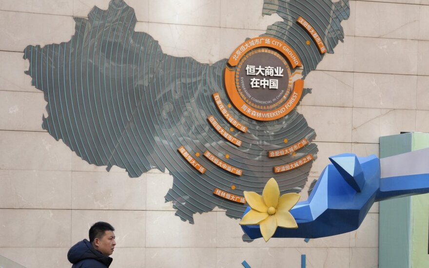 Žemėlapis rodo, kiek Kinijoje „Evergrande“ turi projektų