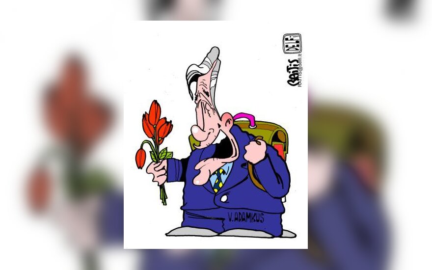 Valdas Adamkus - karikatūra