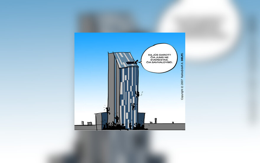 Kova dėl Vilniaus mero posto - karikatūra