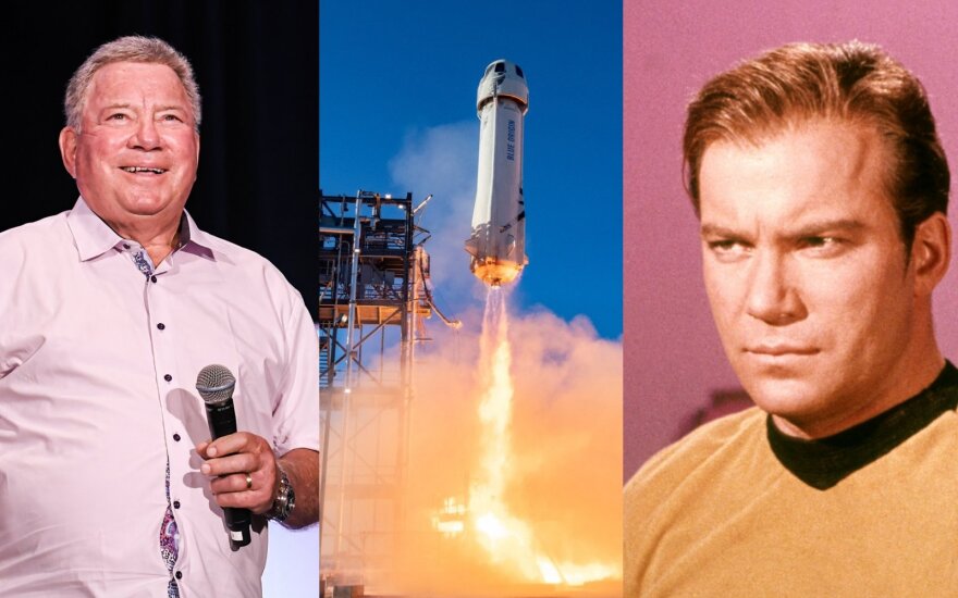 „Blue Origin“ skris Williamas Shatneris, vaidinęs kapitoną Džeimsą T. Kirką seriale „Žvaigždžių kelias“
