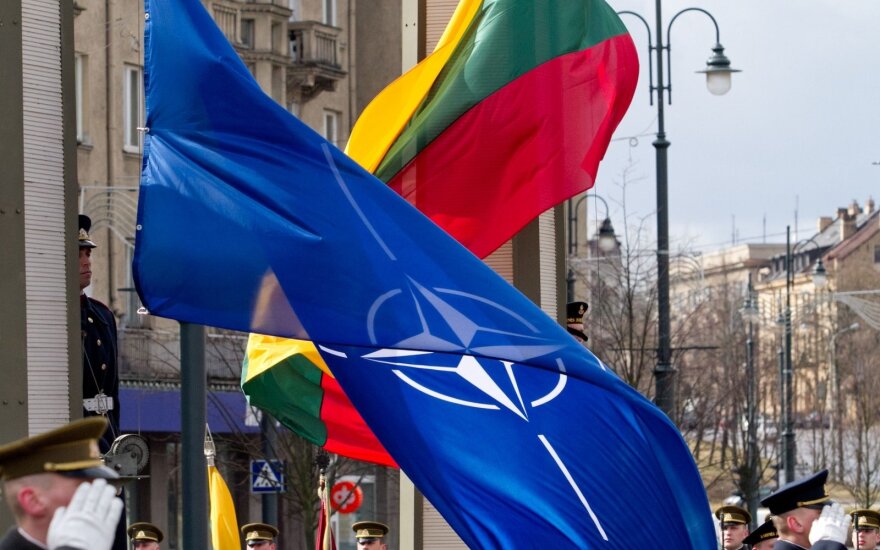 Lithuanian and NATO flags
