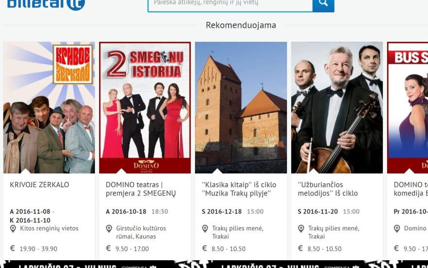 Estijos „Baltic Ticket Holdings“ prašo leidimo įsigyti „Bilietai LT“