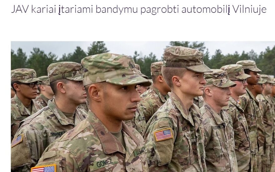 Sukčiai platina melagingą naujieną apie Vilniuje nusikaltusius JAV karius