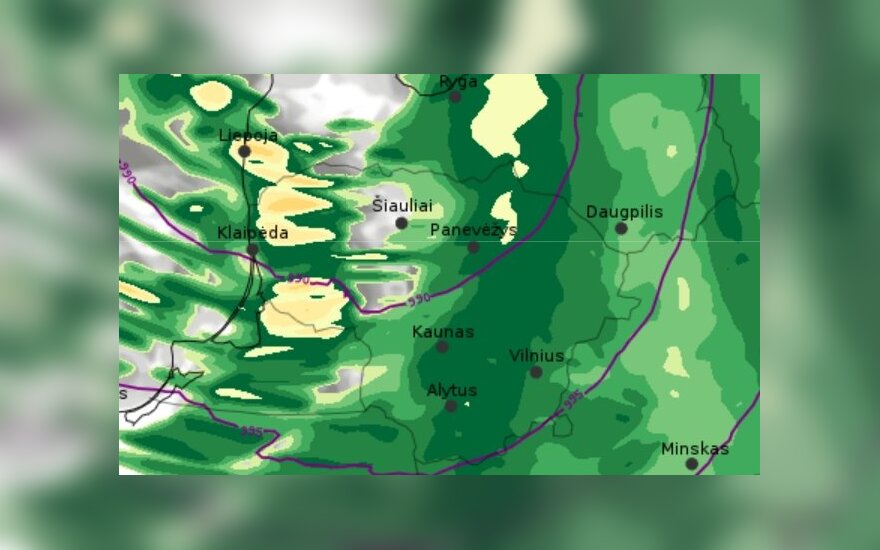 Tarnybos jau perspėja: situacija naktį bus labai sudėtinga, dalyje Lietuvos – galingas vėjas ir lietus