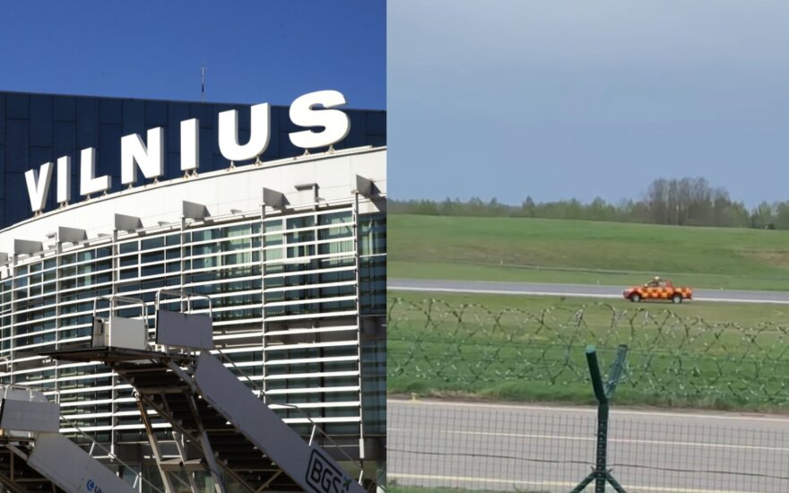 Vilniaus oro uoste nufilmavo, kaip pervažiavo lapę.