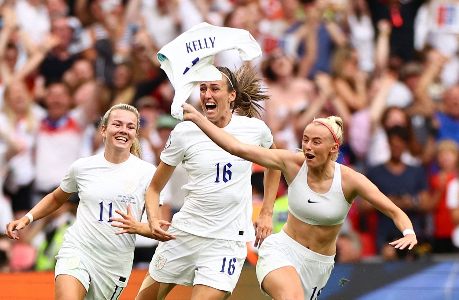 Det engelske kvinnelaget i fotball, som scoret vinnermålet på slutten av ekstraomgangene, er europamestere
